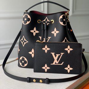 New LV Neonoe MM Black/Beige Bag
